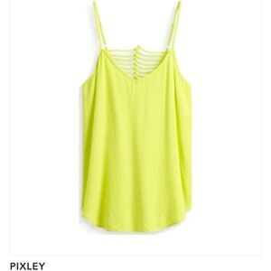 NWOT Pixley Shanina Lime Green Cami Back V Detail Size XS Adjustable Strap